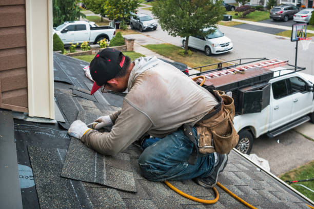 Professional Flat Roof Repair technician working in Belford, NJ